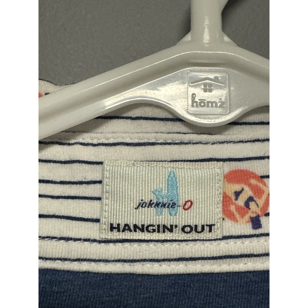 Johnnie-O Mens Extra Large Hangin' Out Blue Stripe Tube Float Armada Polo Shirt - Picture 9 of 12